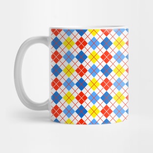 Primary Color Neck Gator Argyle Primary Colors Mug